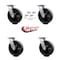 Service Caster 8 Inch Glass Filled Nylon Swivel Caster Set with Roller Bearing and Swivel Lock SCC-30CS820-GFNR-BSL-4 - alternate 6